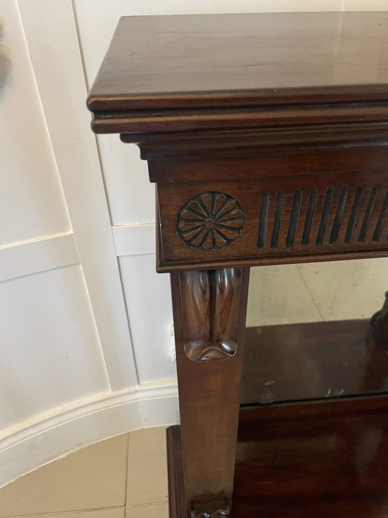 Fine Pair of Antique William IV Quality Mahogany Console Tables - Image 8